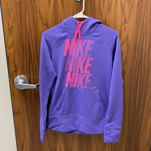 Purple Nike Dri fit hoodie